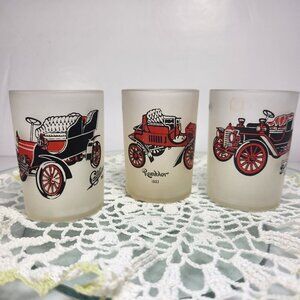 Anchor Hawking VTG Shot Glasses Set Of 3 1903 Cadillac 1903 Rambler 1911 Buick